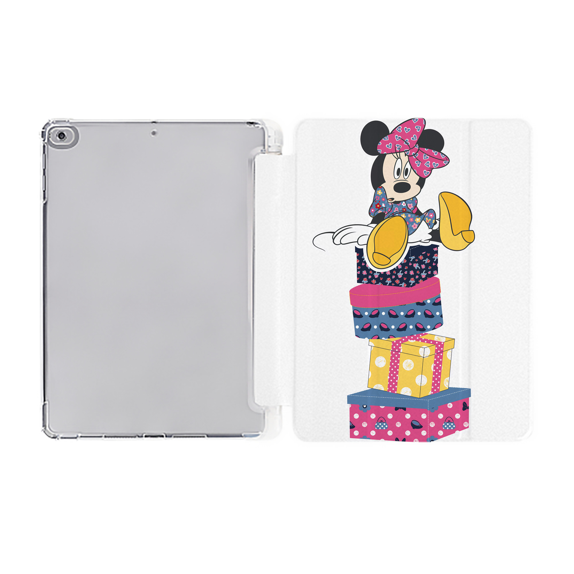 （画像用） ミッキーマウス Mickey Mouse IPad ケース ペン収納付き 三つ折りスタンド PUレザー×シリコン 対応機種9.5/10.5/10.9インチ